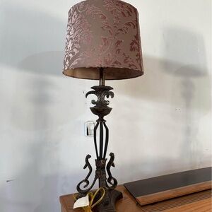 Pair of Mid Century Elegant Ceramic Iron Table Lamp